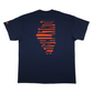 CHI ONLYTHAILL STATE Tee - Navy/Orange